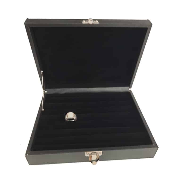 PLATEAU POUR PRESENTATION 30 BAGUES SIMILI NOIR
