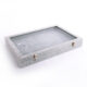 Coffret velours gris pour 100 bagues