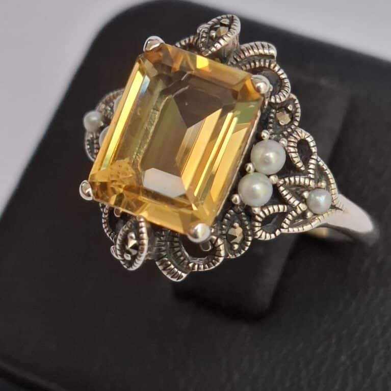 MIMOSA - Citrine et perles de culture